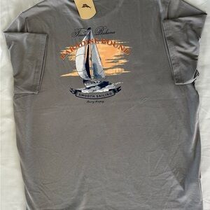 Tommy Bahama Men's PARADISE BOUND SMOOTH SAILING BREWING COMPANY T-Shirt XL Gray